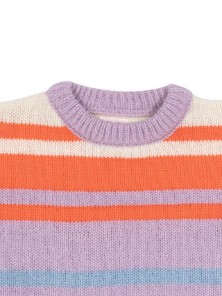 Wanda Strickpullover C-Neck Stripe - Multicolor