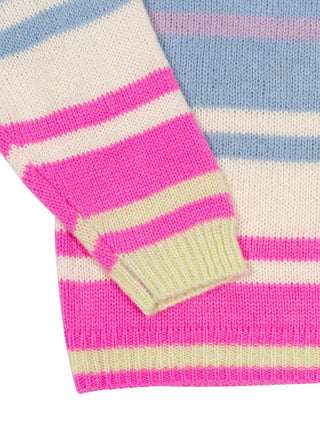 Wanda Strickpullover C-Neck Stripe - Multicolor