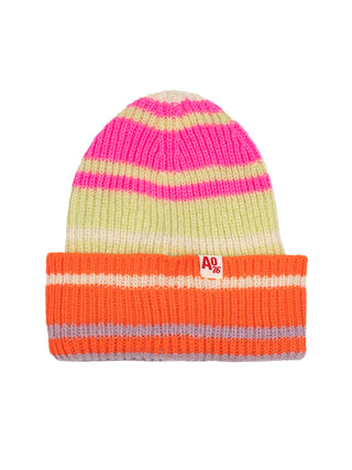 Jeanneke Strickmütze mit Streifen - Multicolor