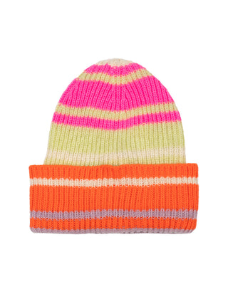 Jeanneke Strickmütze mit Streifen - Multicolor