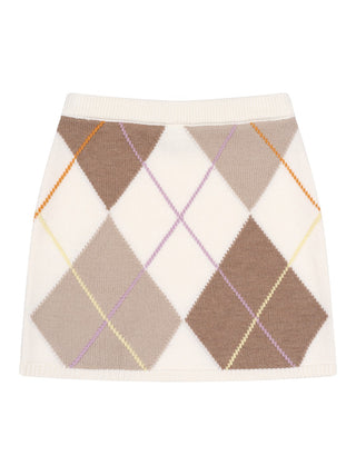 Rock aus Schurwolle - Creme/Beige