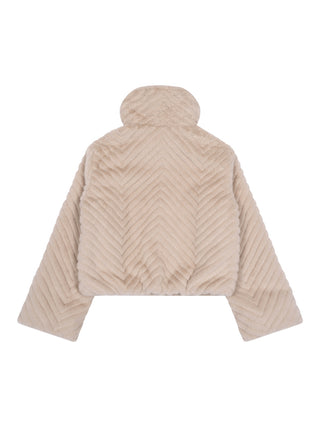 Elra Kunstfelljacke - Hellbeige