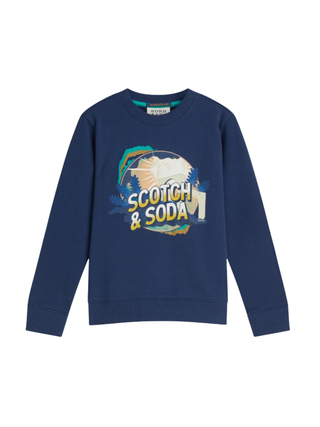 Artwork Baumwoll Sweatshirt mit Print