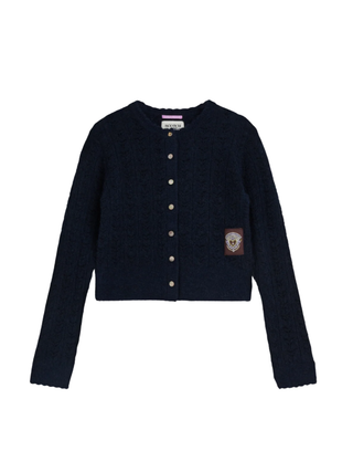 Feinstrick-Cardigan aus Woll-Alpaka-Mix