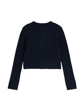 Feinstrick-Cardigan aus Woll-Alpaka-Mix
