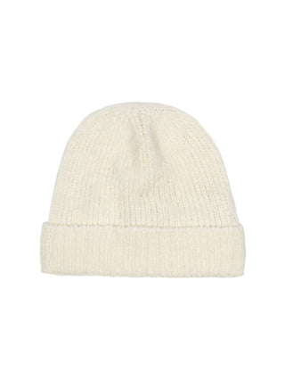 Strickbeanie mit Kompass-Logo - Weiß