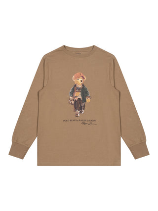 Langarm-T-Shirt mit Polobär - Camel