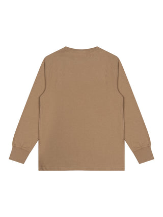 Langarm-T-Shirt mit Polobär - Camel