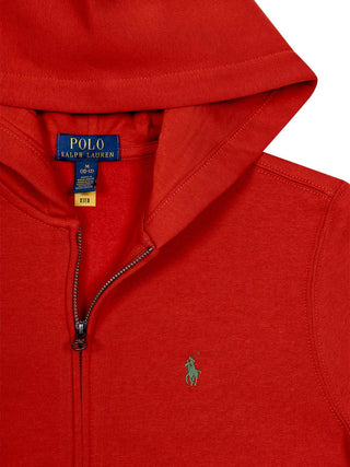Sweatjacke mit Big Pony - Varsity Orange