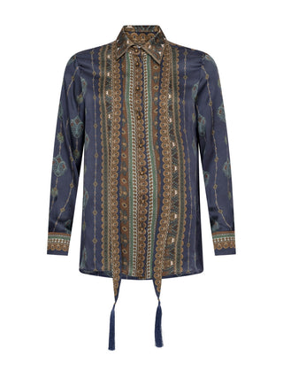 Ascent Satin Scarf Shirt