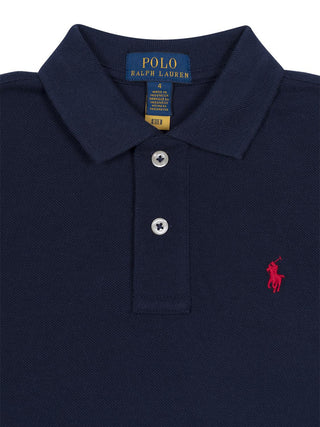 Langarm-Poloshirt - Navy