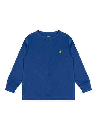 Langarm-T-Shirt mit Big Pony - Blau