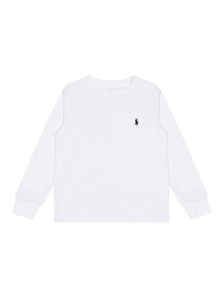 Langarm-T-Shirt mit Big Pony - Weiß