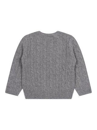 Pullover im Zopfstrick-Design - Grau