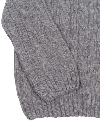 Pullover im Zopfstrick-Design - Grau