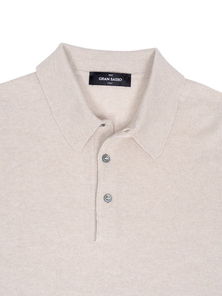 Polopullover aus Kaschmir Beige
