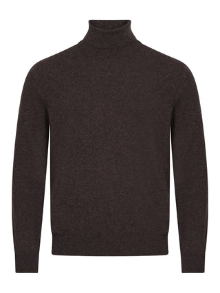 Rollkragenpullover aus Kaschmir in Braun