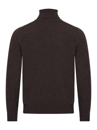 Rollkragenpullover aus Kaschmir in Braun