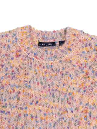 Kem Strickpullover, gesprenkelt, Rosa