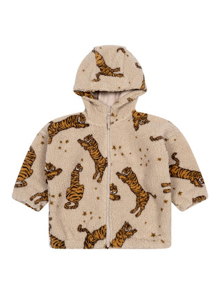 Jody Hoodie-Fleecejacke Tiger - Beige