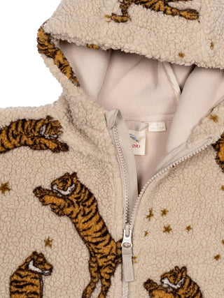 Jody Hoodie-Fleecejacke Tiger - Beige
