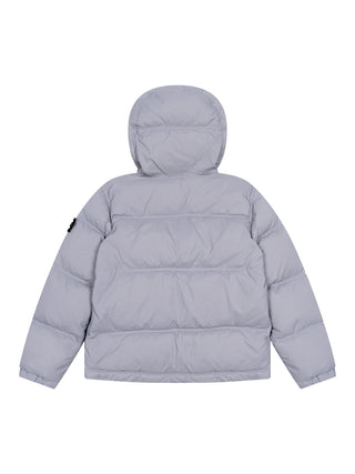 Kurzer Parka mit Daunen - Hellblau