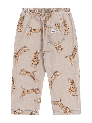 Magot Hose mit Tiger-Print - Beige