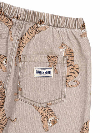 Magot Hose mit Tiger-Print - Beige