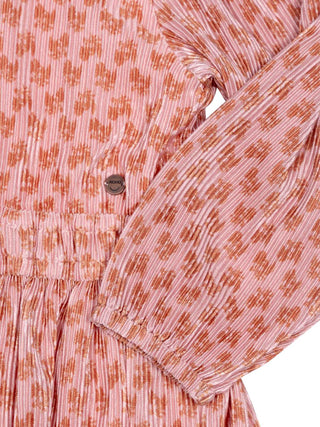 Mamai Indian Flower Plisseekleid - Rosa