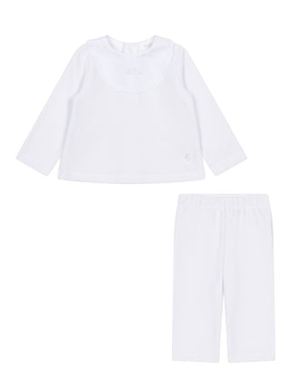 Set mit elegantem Kragen - Hellblau