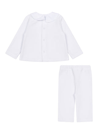 Set mit elegantem Kragen - Hellblau