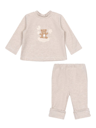 2-teiliges Set mit Bärchen-Motiv - Beige