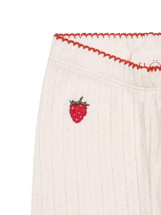 Flora Pointelle Leggings - Creme