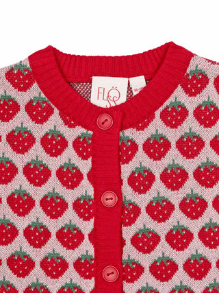 Line Cardigan - Rot