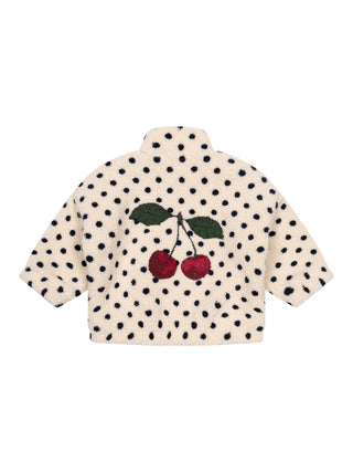 Jody bestickte Teddy-Jacke - Creme/Gepunktet