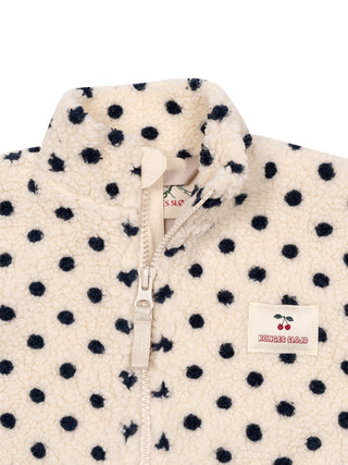 Jody bestickte Teddy-Jacke - Creme/Gepunktet