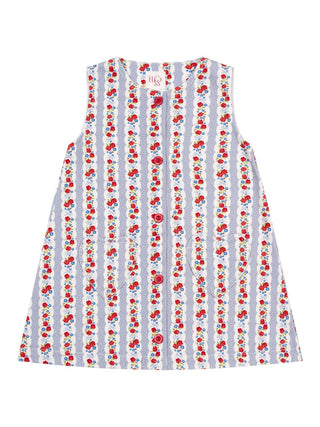 Aria Denim-Kleid mit Blumenmuster – Blau/Blue Air Rose