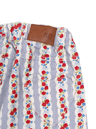 Aria Jeans mit Blumenmuster – Blau/Blue Air Rose