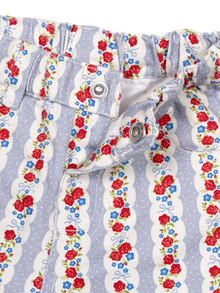 Aria Jeans mit Blumenmuster – Blau/Blue Air Rose