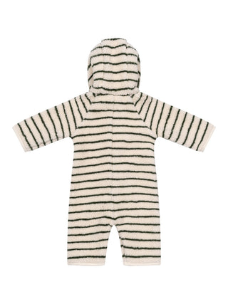 Jody Overall aus Teddyfleece - Grün/Creme gestreift