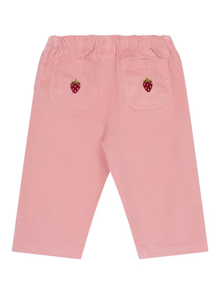 Belle bestickte Hose - Rosa