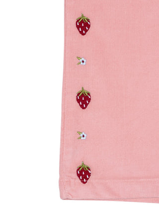 Belle bestickte Hose - Rosa