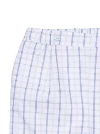 Flanellhose, kariert - Hellblau