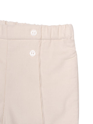 Hose mit Paspelnaht, gefüttert - Beige