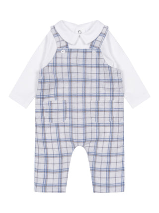 Jumpsuit mit Karomuster - Beige