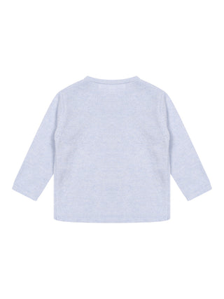 Strickjacke mit Zopfstrickdetails - Hellblau