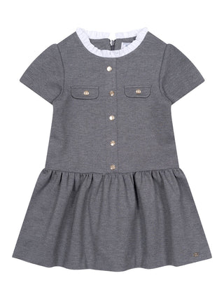 Kleid mit Stehkragen - Grau