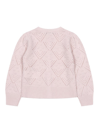 Pointelle Cardigan - Rosé