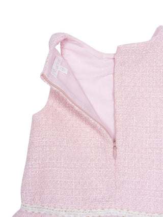 Set aus Tweed-Kleid und Shirt - Rosa/Weiß