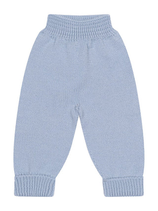 Strickhose aus Merinowolle – Hellblau